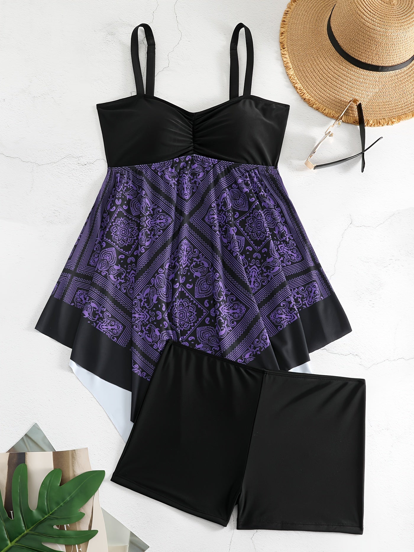 [Sexy Swimsuit] Sexy Plus Size Women's One-Piece Printed Swimsuit | Printed Swimwear