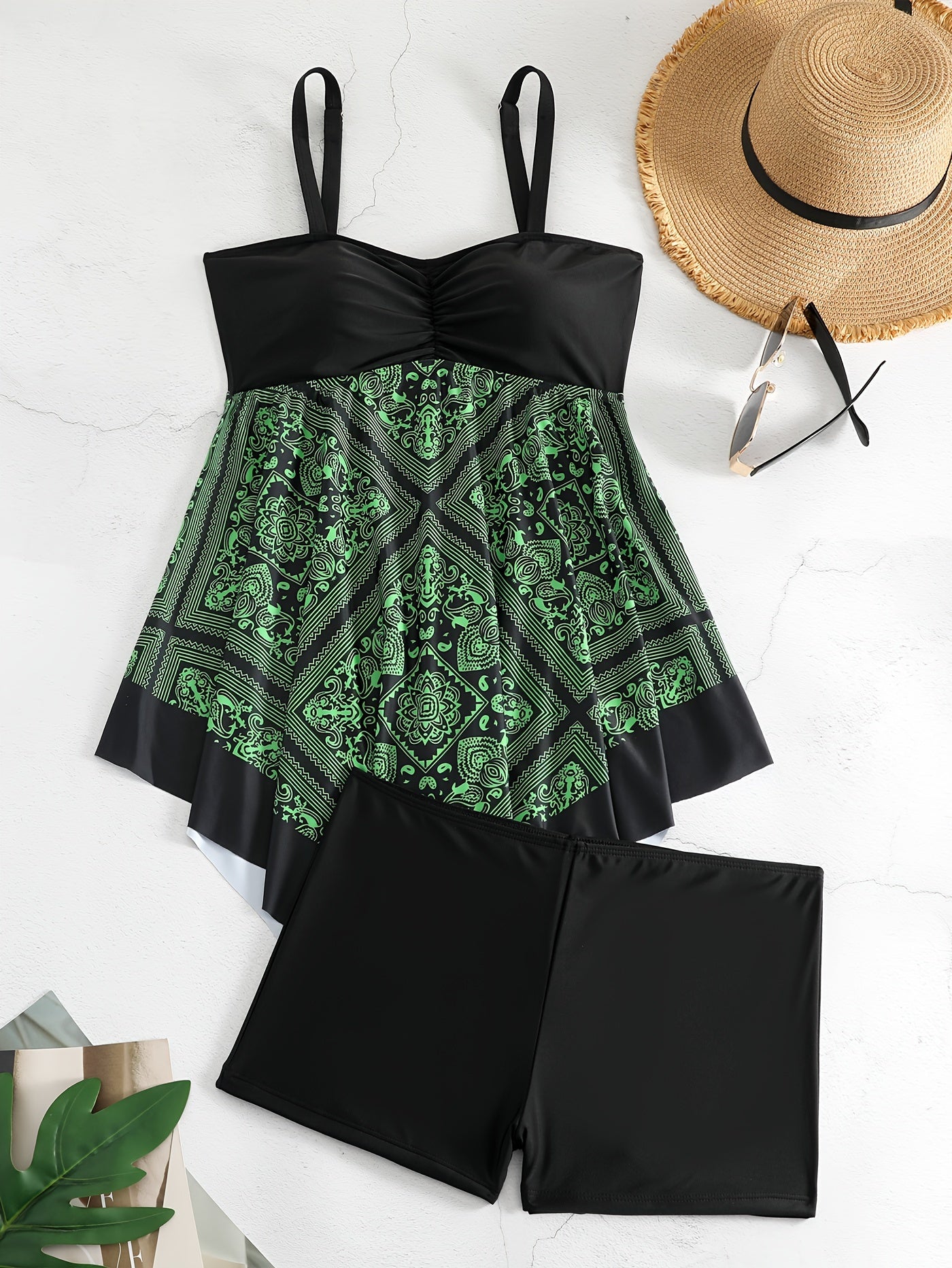 [Sexy Swimsuit] Sexy Plus Size Women's One-Piece Printed Swimsuit | Printed Swimwear