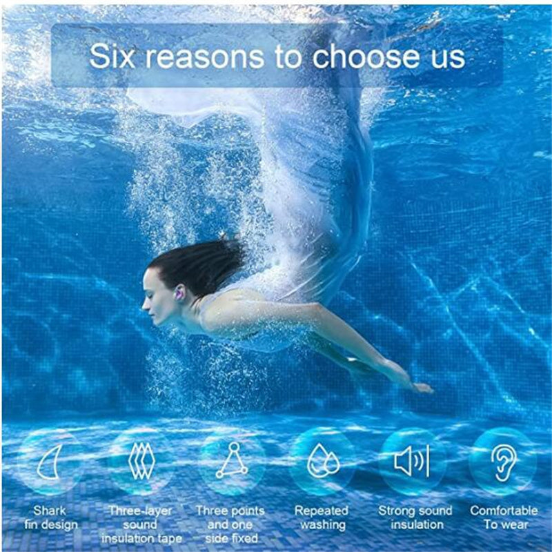 [Soft Earplugs] 1pair Silicone Soft Earplugs | Sound Insulation Ear Protection Earplugs for Sleeping Swimming Travel Noise Reduction Waterproof