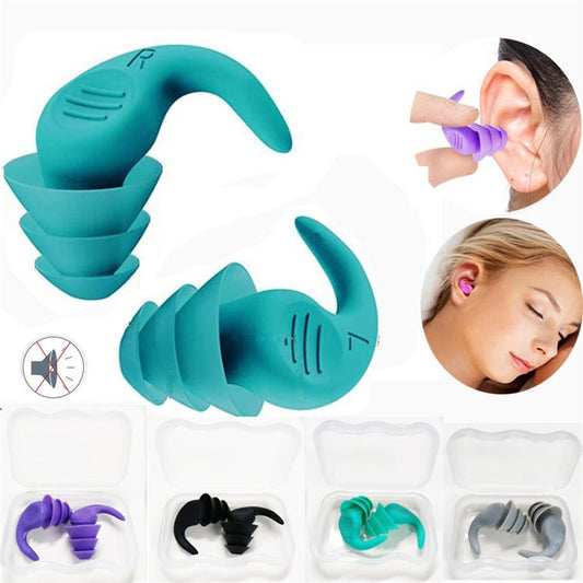 [Soft Earplugs] 1pair Silicone Soft Earplugs | Sound Insulation Ear Protection Earplugs for Sleeping Swimming Travel Noise Reduction Waterproof