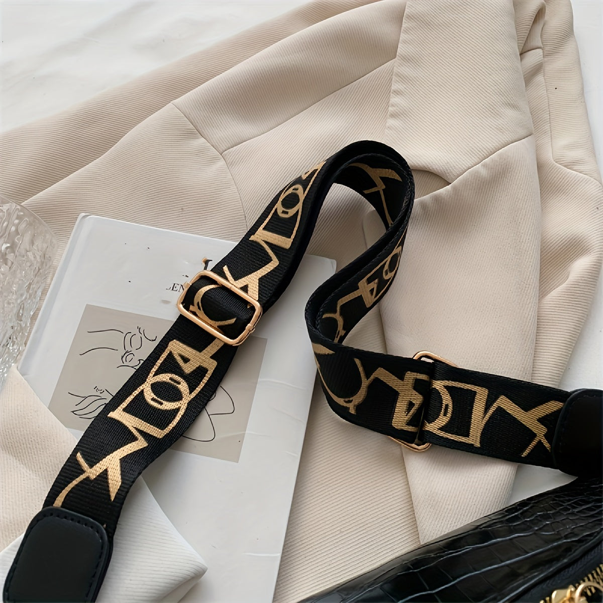 Crocodile Embossed Faux Leather Waist Bag