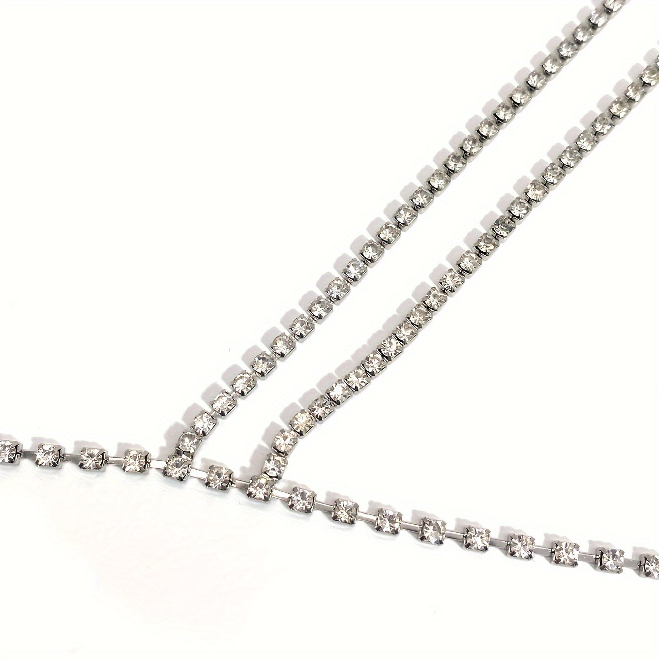 Luxury Cross Chest Chain Shiny Rhinestones Body Chain Jewelry