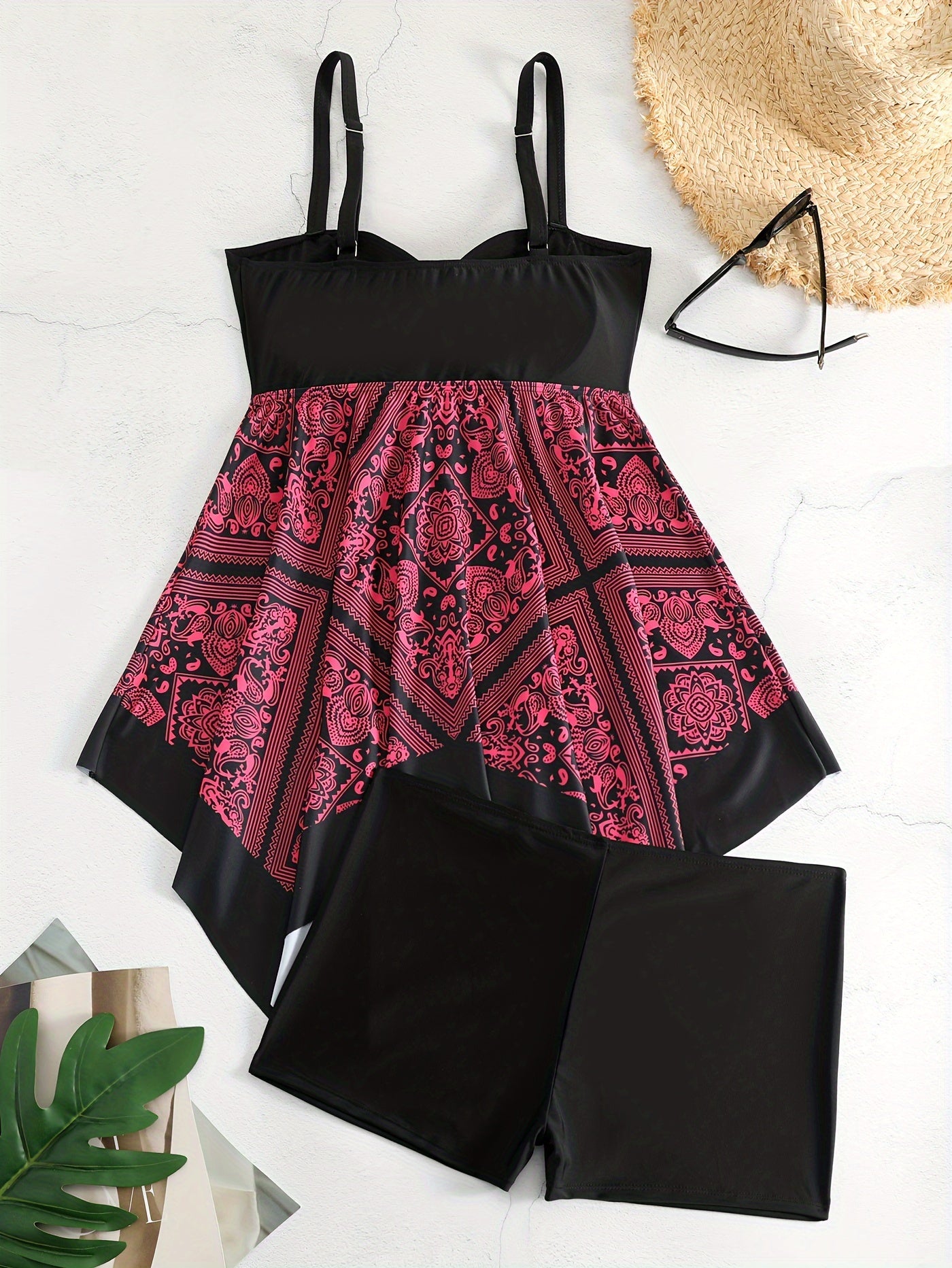 [Sexy Swimsuit] Sexy Plus Size Women's One-Piece Printed Swimsuit | Printed Swimwear