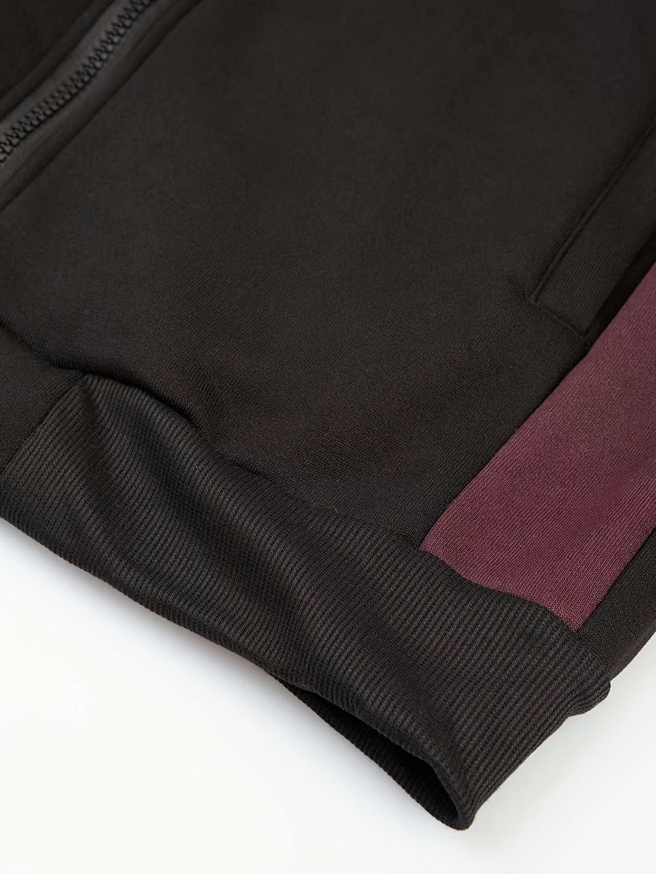 Men's Casual Color Block Zip Up Jacket With Hood - Varsity Style -  Soft Fleece Lining - Perfect for Fall/Winter - Ideal Gift for Teenagers & Young Adults