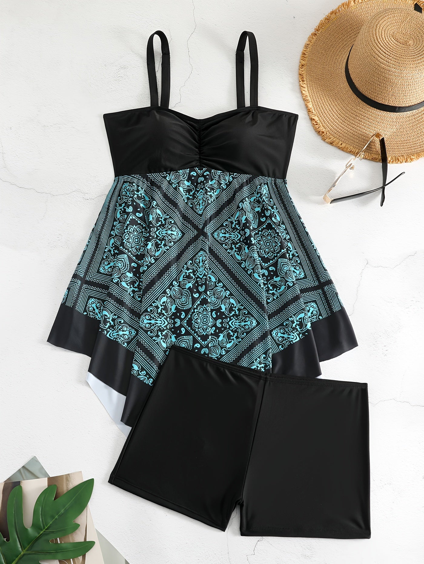 [Sexy Swimsuit] Sexy Plus Size Women's One-Piece Printed Swimsuit | Printed Swimwear