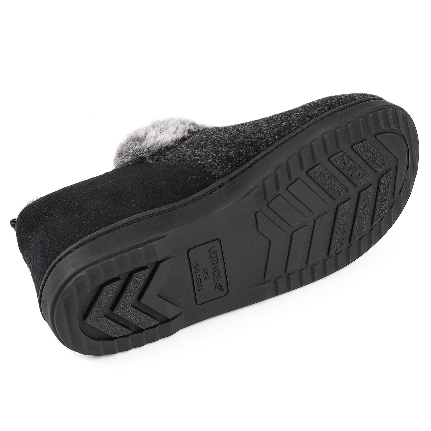 [Fuzzy Plush Household Shoes] Fuzzy Fleece Liner Cozy Plush Household Shoes - Memory Foam Slip-on Shoes for Women