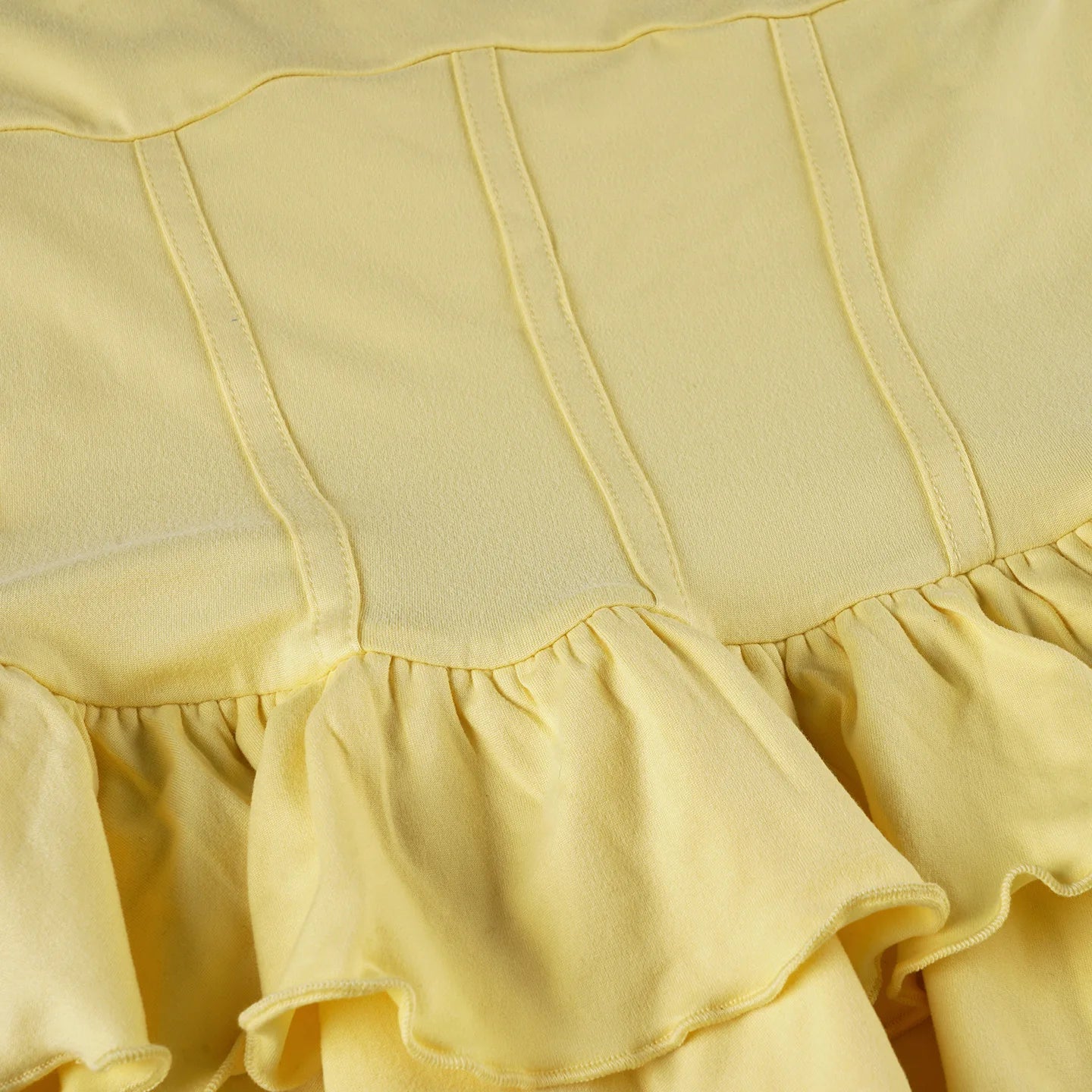 Tornova Vacation Halter Mini Dress For Women Solid High Waist Puffy Dress Ruffled Splice Fashion Sexy Slim Dress 2025 Summer New