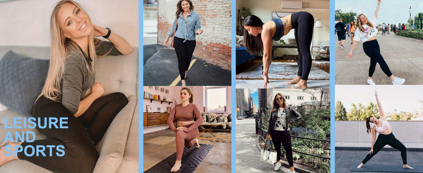 Women's Plus Size Capri Leggings – High-Waist Tummy Control