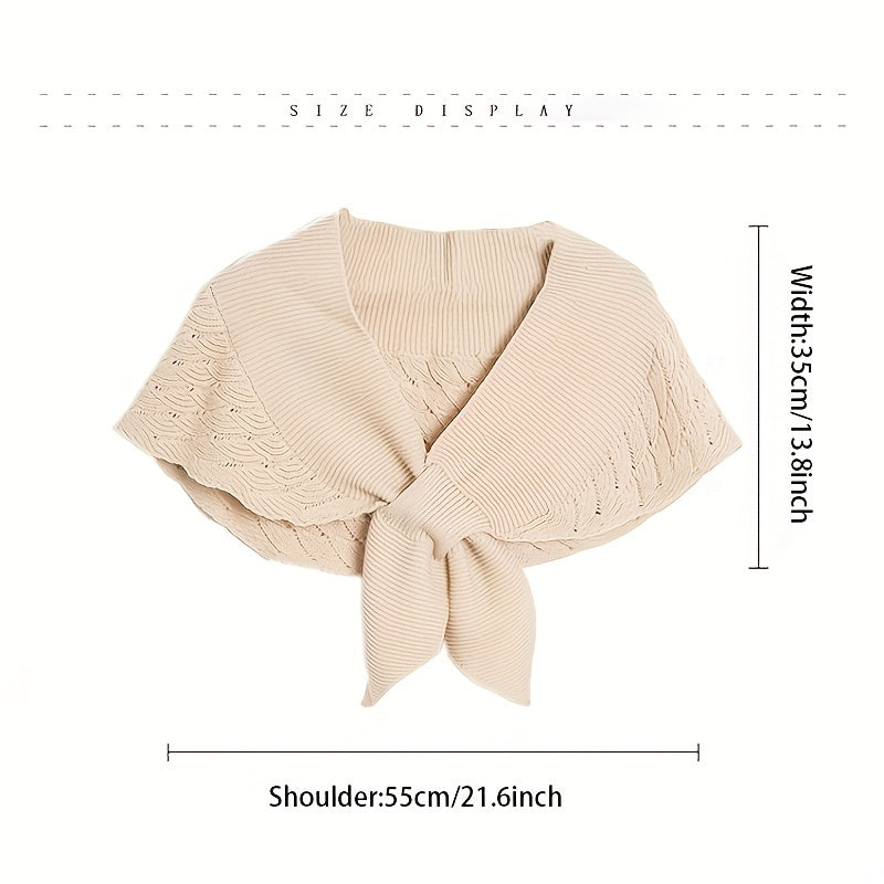 [Stylish Shawl] Lightweight Polyester Women's Stylish Openwork Yarn Shawl | Machine Washable, Perfect for Layering or Standalone Outfits, Weekend Casual Wrap | Versatile Shawl