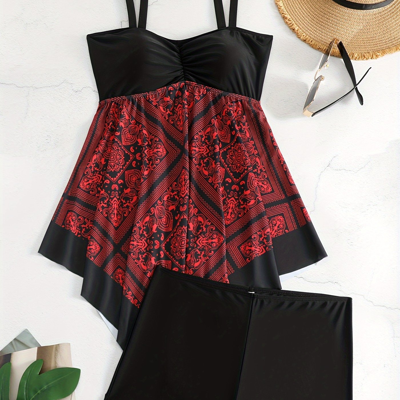 [Sexy Swimsuit] Sexy Plus Size Women's One-Piece Printed Swimsuit | Printed Swimwear