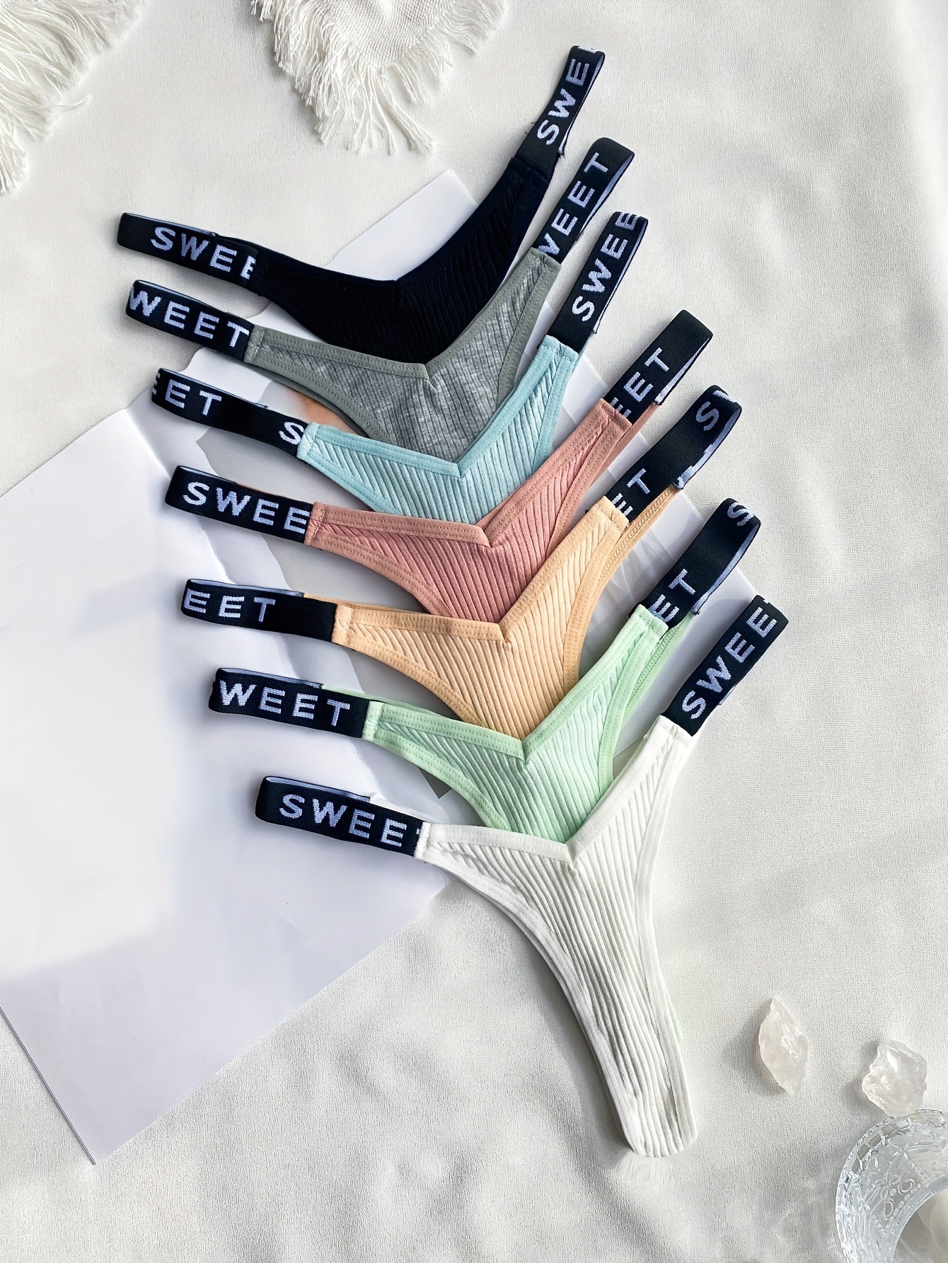 7pcs Combination European and American Underwear Women's Thong