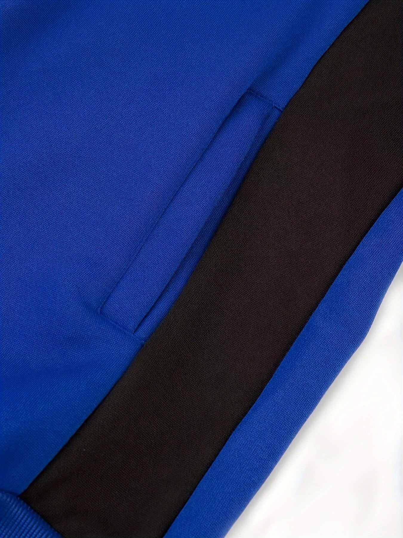 Men's Casual Color Block Zip Up Jacket With Hood - Varsity Style -  Soft Fleece Lining - Perfect for Fall/Winter - Ideal Gift for Teenagers & Young Adults