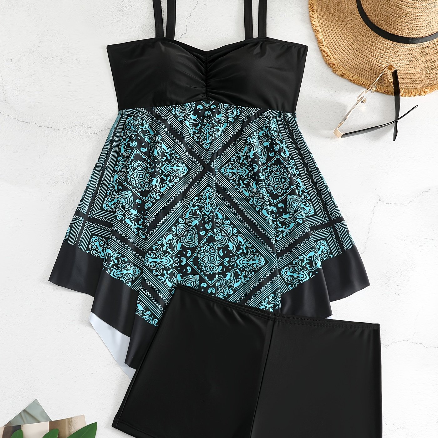 [Sexy Swimsuit] Sexy Plus Size Women's One-Piece Printed Swimsuit | Printed Swimwear