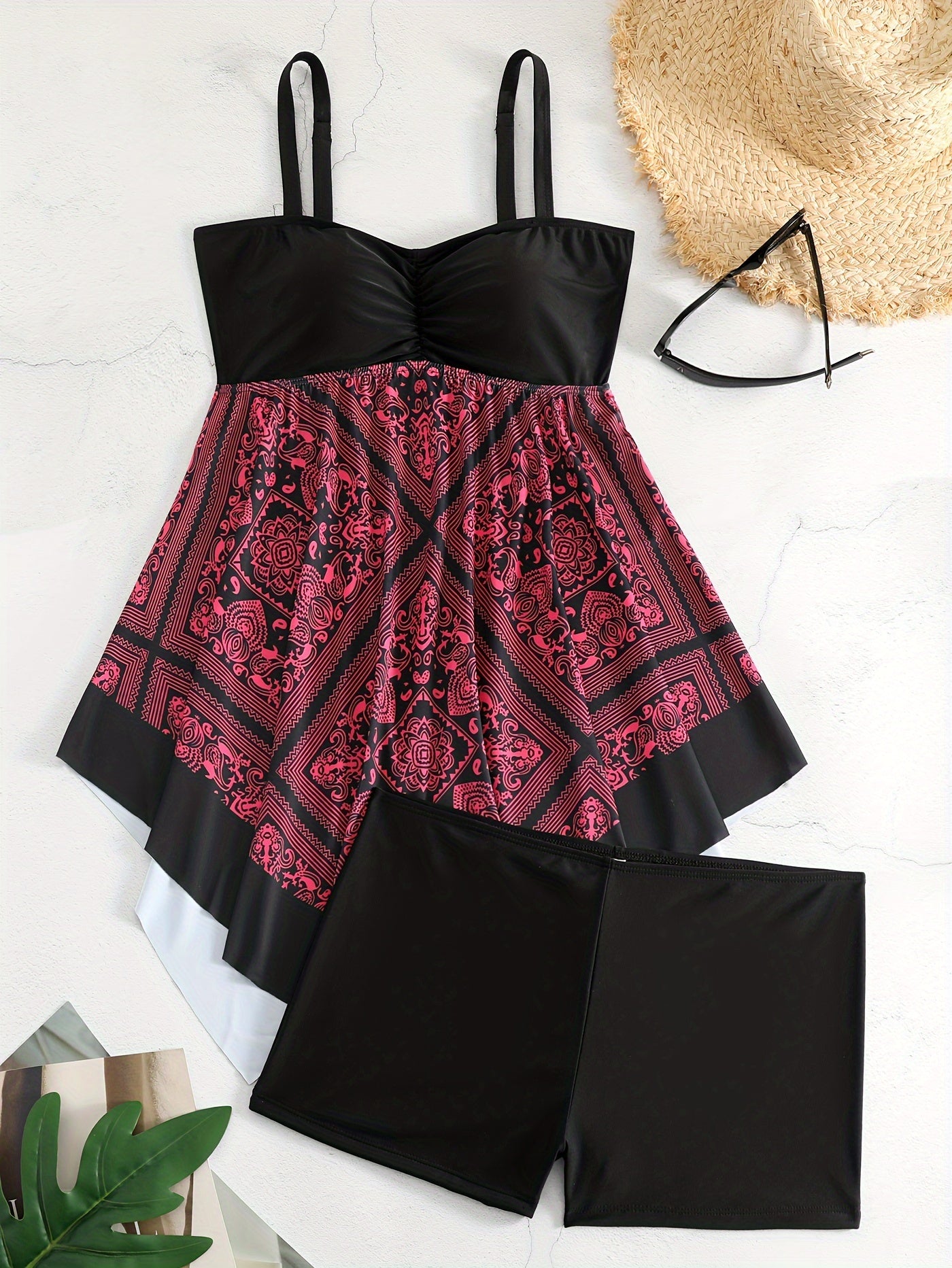 [Sexy Swimsuit] Sexy Plus Size Women's One-Piece Printed Swimsuit | Printed Swimwear