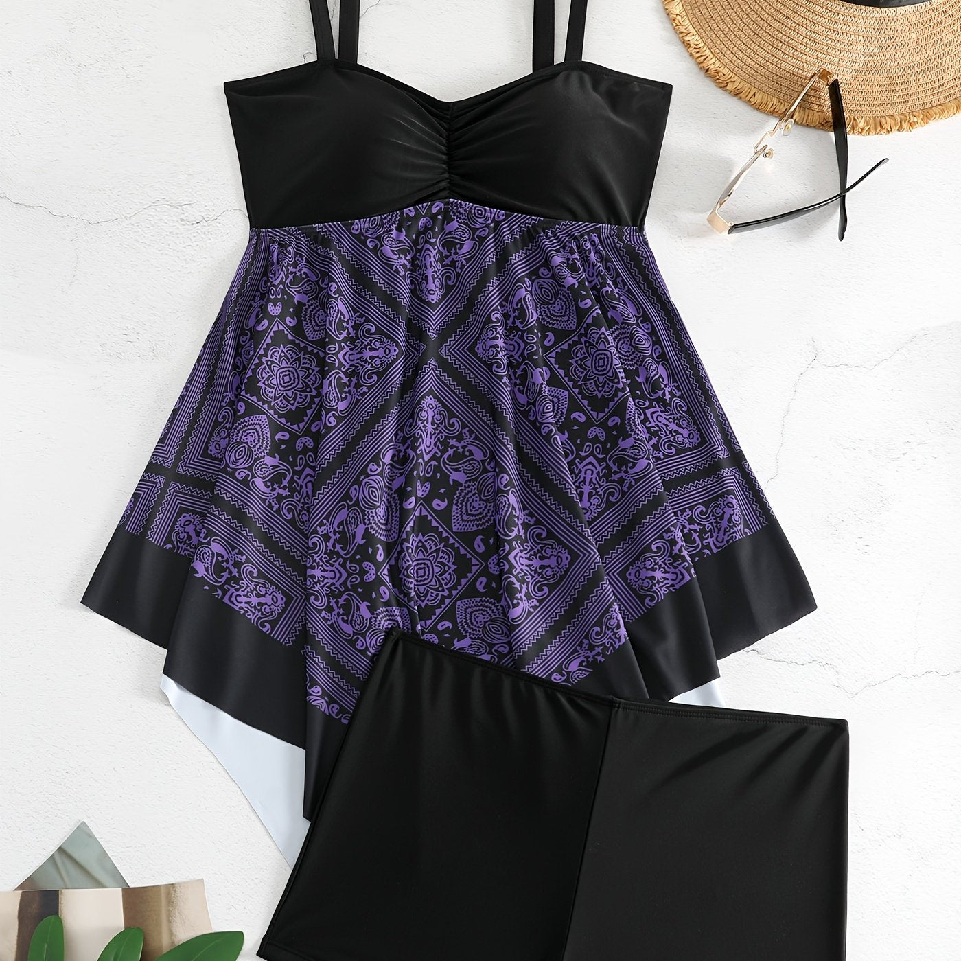 [Sexy Swimsuit] Sexy Plus Size Women's One-Piece Printed Swimsuit | Printed Swimwear