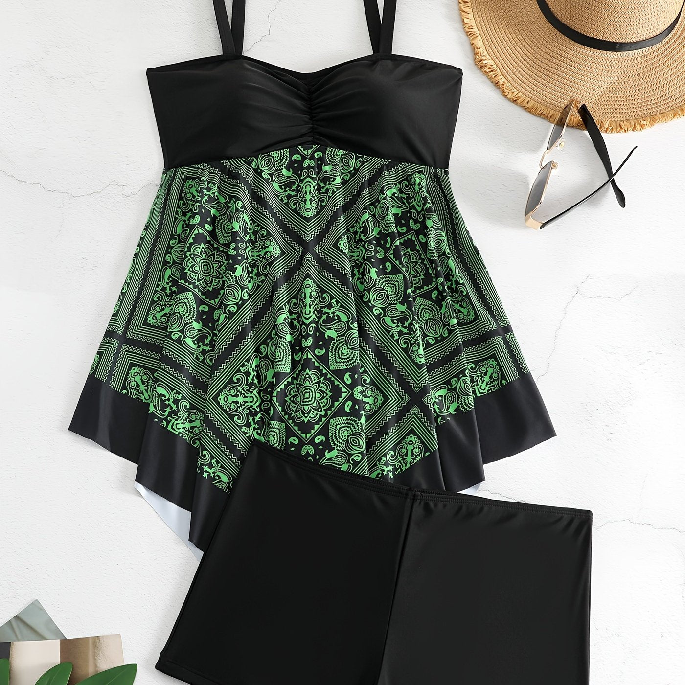 [Sexy Swimsuit] Sexy Plus Size Women's One-Piece Printed Swimsuit | Printed Swimwear