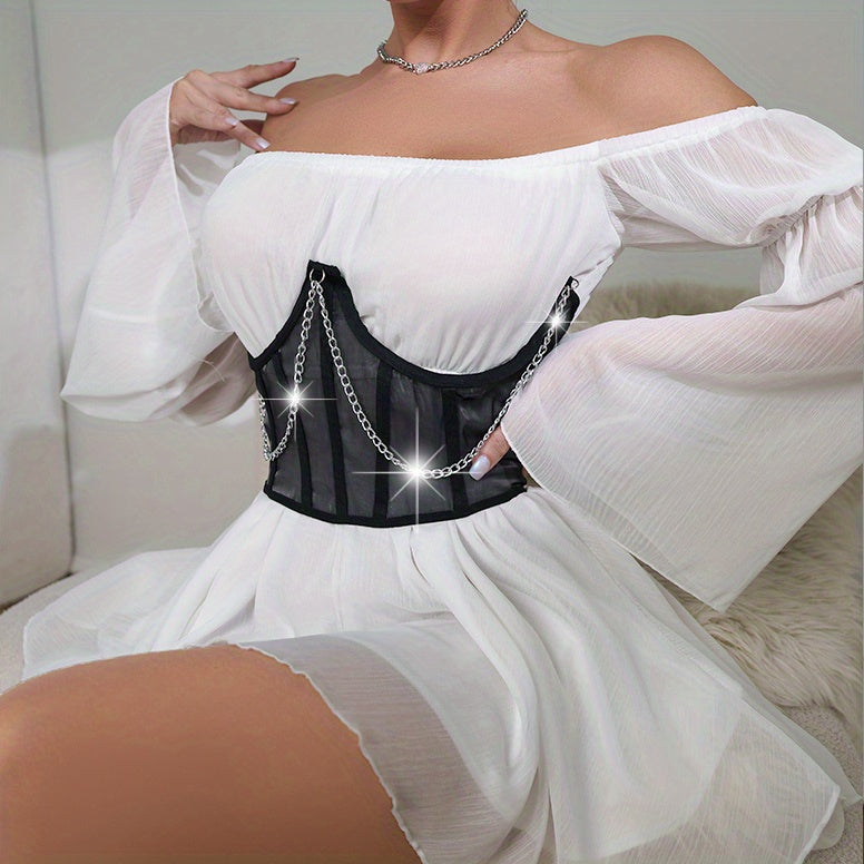 Womens Underbust Boned Satin Bustier Lace Back Corset Belt Waist Corsets Top